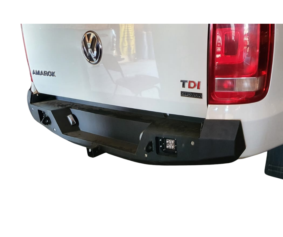 Rear Steel Replacement Bumper With Towbar Black Powder Coated ME – To Fit Volkswagen Amarok 2012+